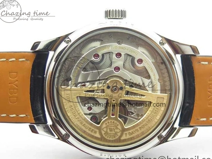 MIROTIME 0314 Portugieser Perpetual Calendar IW503301 V9F 1:1 Best Edition Silver Dial on Black Leather Strap A EyeCatching 7116